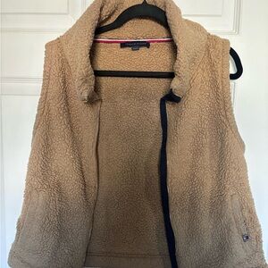Tommy Hilfiger Women's Tan Sherpa Teddy Vest